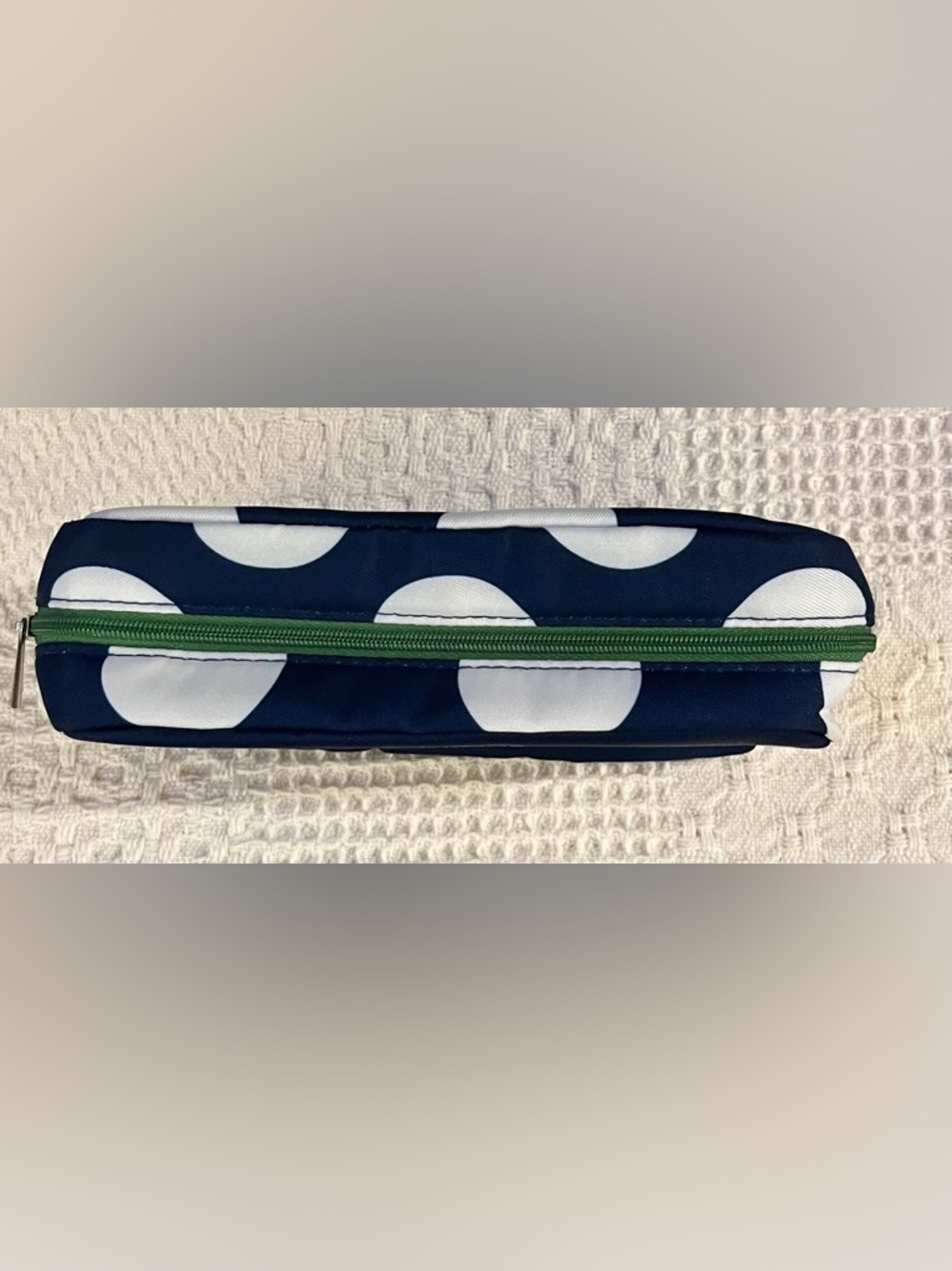 Clinique x Kate Spade Navy & White Striped and Spotted Cosmetic Pouch New - Picture 3 of 7